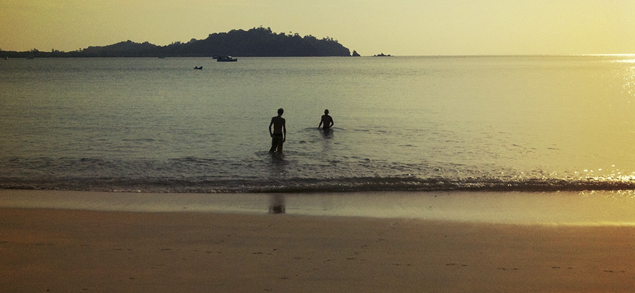 koh phayam to boy on beach